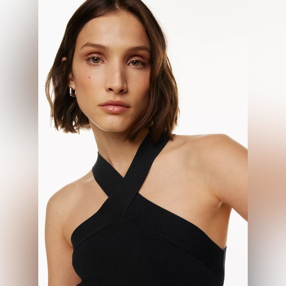 Babaton Sculpt Knit Criss Cross Midi Dress (Size S) - Picture 2 of 3